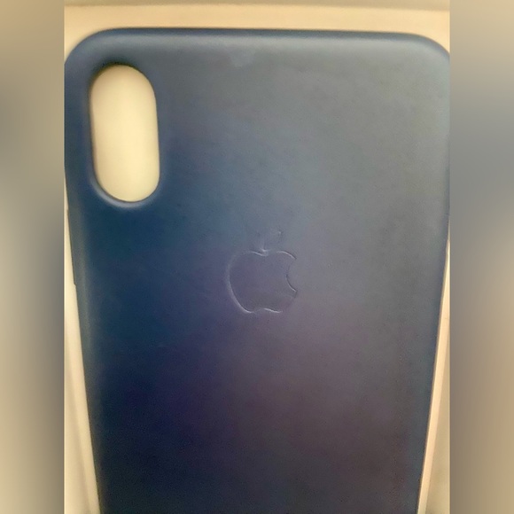 Apple Original Leather Case for Apple iPhone Xs Max Navy Blue Authentic New - Picture 4 of 7